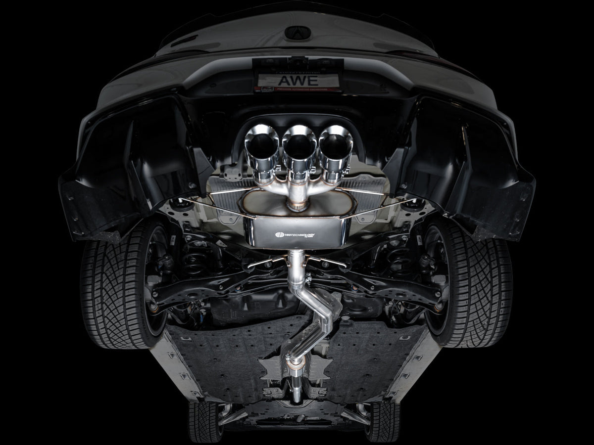 AWE Touring Edition Exhaust for DE5 Integra Type-S - Triple Chrome Silver Tips image 15