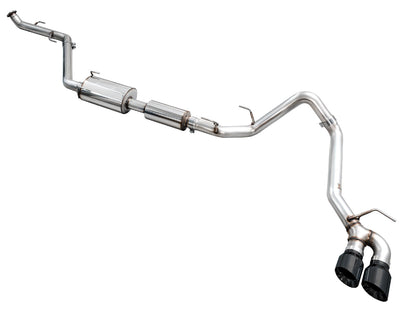 AWE 0FG Exhaust for 4th Gen Toyota Tacoma - Dual Diamond Black Tips image 10