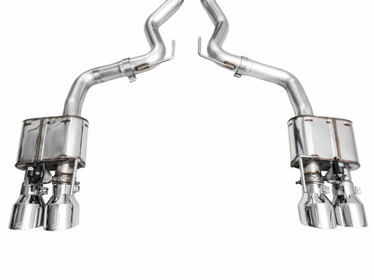 AWE SwitchPath™ Exhaust for S650 Ford Mustang GT Fastback - Quad Chrome Silver Tips image 14