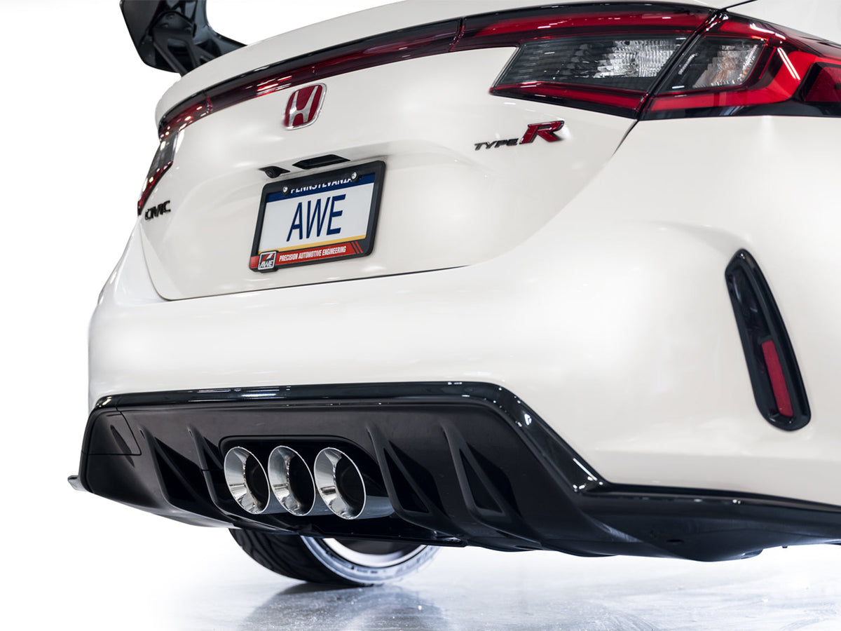 AWE Track Edition Exhaust for FL5 Civic Type R - Triple Chrome Silver Tips image 16