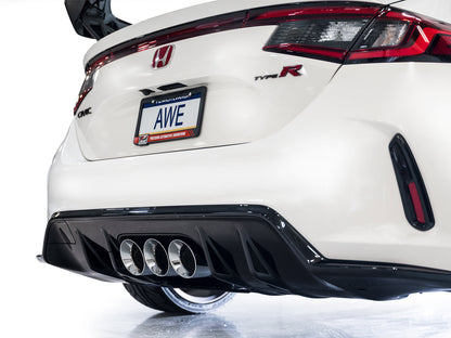 AWE Track Edition Exhaust for FL5 Civic Type R - Triple Chrome Silver Tips image 16