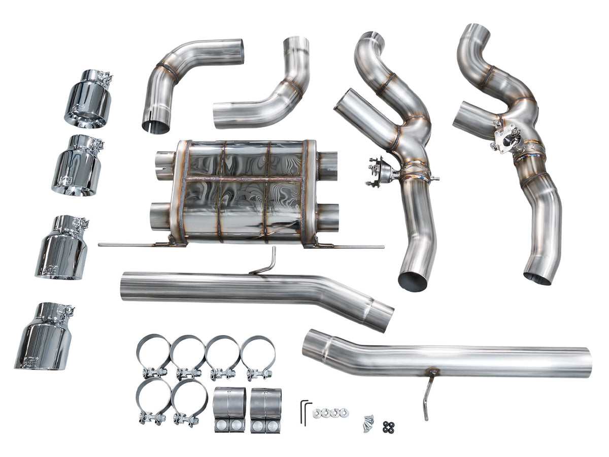 AWE Valved SwitchPath™ Axleback Exhaust for BMW F97 X3 M / F98 X4 M - Chrome Silver Tips image 12