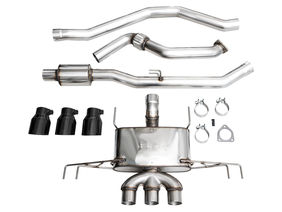 AWE Touring Edition Exhaust for FL5 Civic Type R - Triple Diamond Black Tips image 31