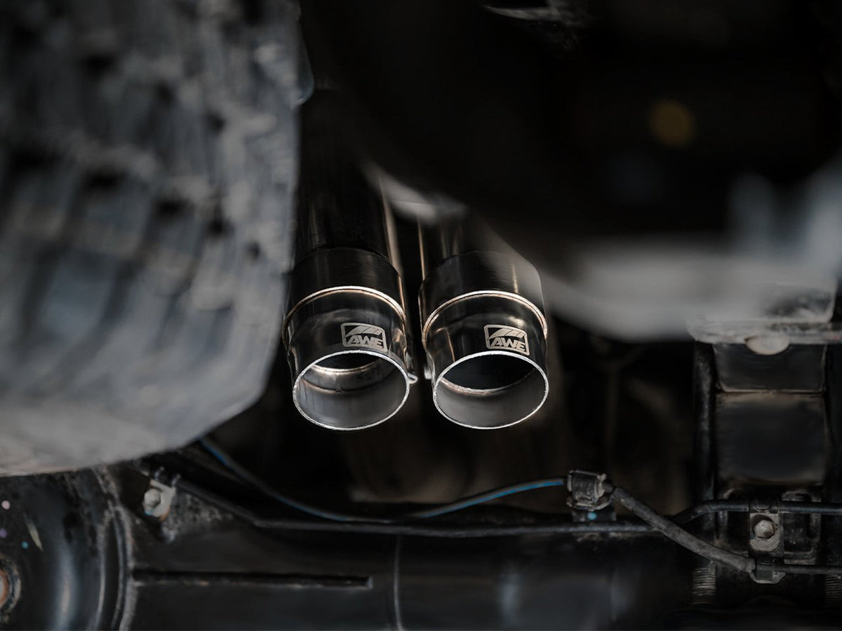 AWE 0FG Exhaust with BashGuard for 3rd Gen Tacoma - No Tips image 3