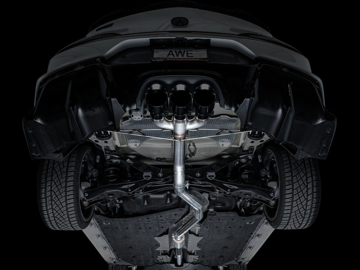 AWE Track Edition Exhaust for DE5 Integra Type-S - Triple Diamond Black Tips image 15