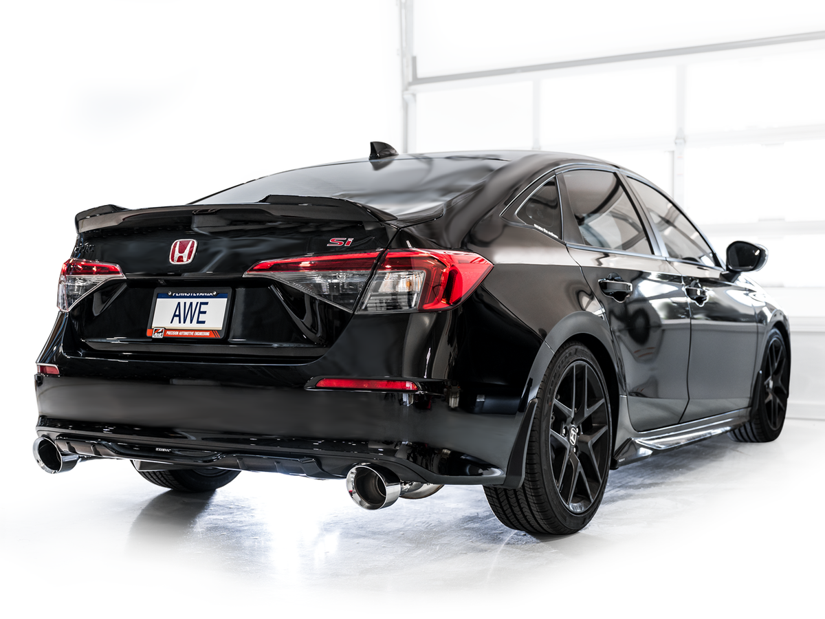 AWE Touring Edition Exhaust for FE1 Civic Si/DE4 Acura Integra - Chrome Silver Tips image 10