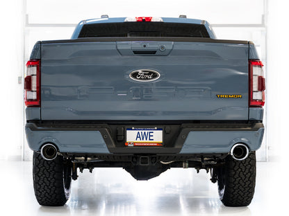 AWE 0FG Non-Resonated Catback for '21+ Ford F-150 Tremor (With Bumper Cutouts) - Chrome Silver Tips image 7