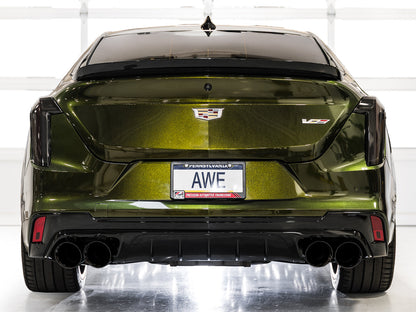 AWE SwitchPath™ Exhaust for Cadillac CT4-V Blackwing - Diamond Black Tips image 4