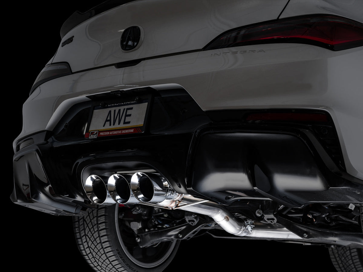 AWE Track Edition Exhaust for DE5 Integra Type-S - Triple Chrome Silver Tips image 8
