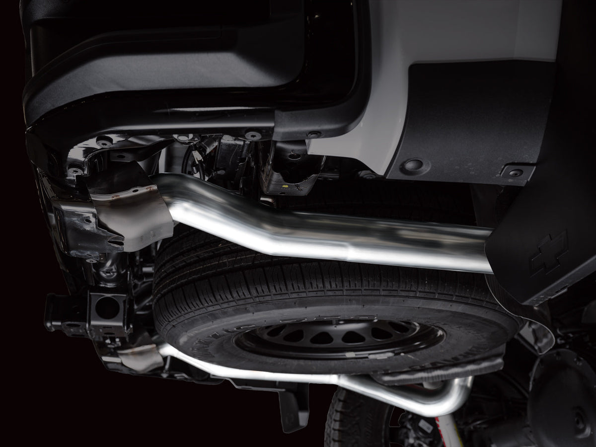 AWE 0FG Catback Split Rear Exit Exhaust for 4th Gen Silverado/Sierra 1500 6.2L (with bumper cutouts) - OE Tips image 2