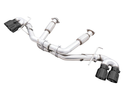 AWE Track Edition Exhaust for C8 Corvette -- Diamond Black Tips image 1