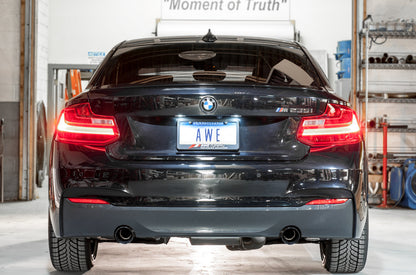 AWE Touring Edition Axle-back Exhaust for BMW F22 M235i / M240i - Diamond Black Tips (102mm) image 2
