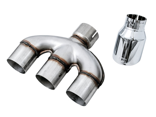 AWE Dual-to-Triple Tip Conversion for 10th Gen Civic Si - Chrome Silver Tip (AWE Exhaust required) image 1