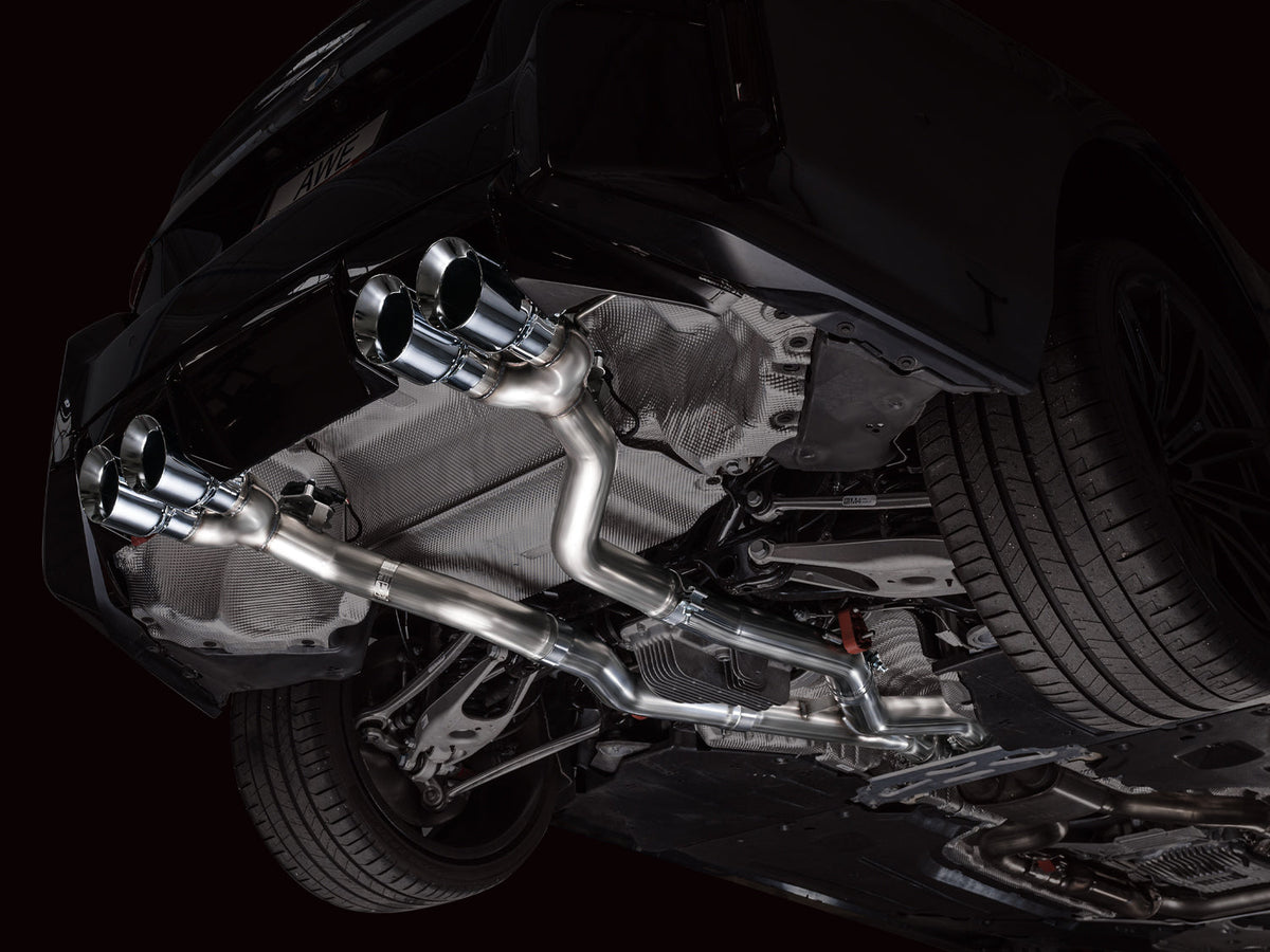 AWE Track Edition Exhaust for BMW G87 M2 - Chrome Silver Tips image 10