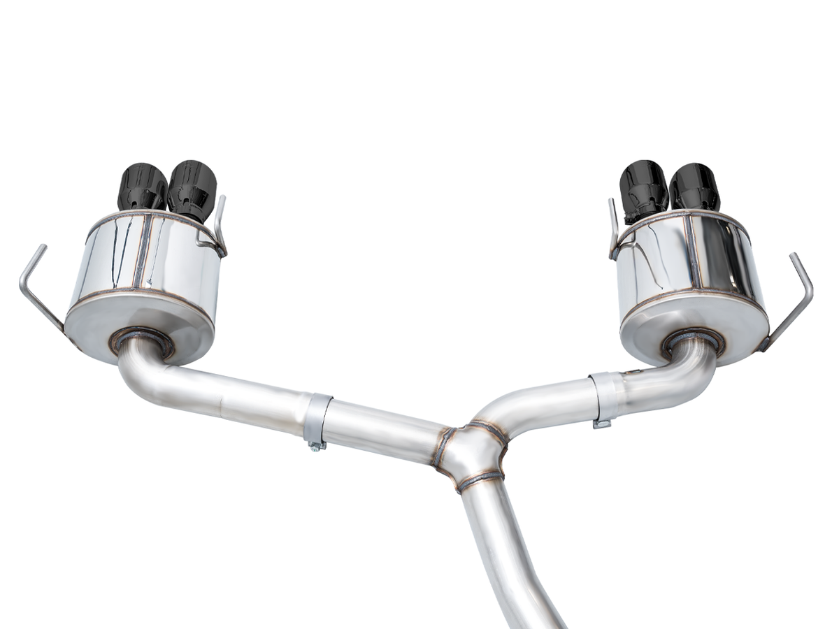 AWE Touring Edition Exhaust for VB Subaru WRX - Diamond Black Tips image 13