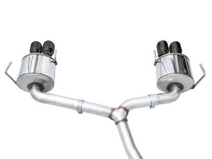 AWE Touring Edition Exhaust for VB Subaru WRX - Diamond Black Tips image 13