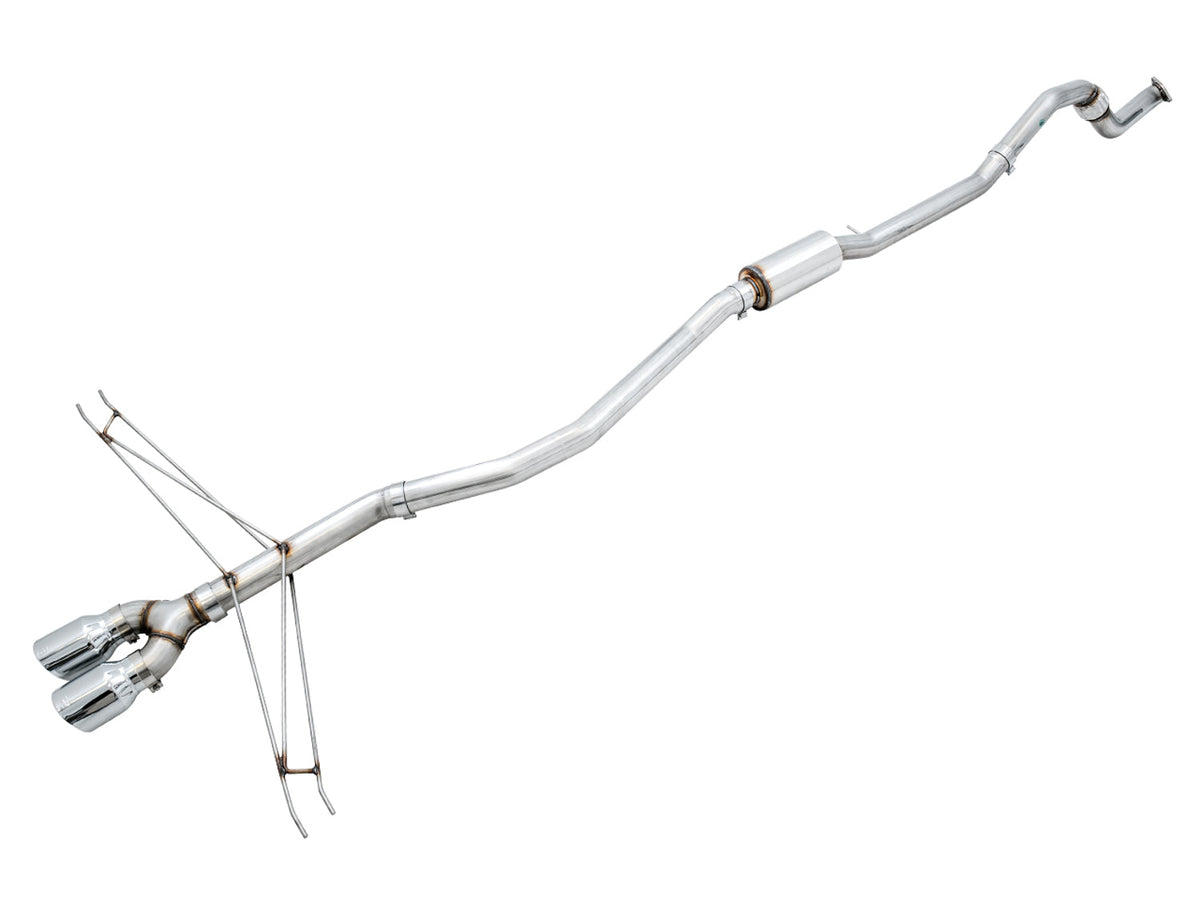 AWE Track Edition Exhaust for 10th Gen Civic Si Coupe / Sedan (includes Front Pipe) - Dual Chrome Silver Tips image 1