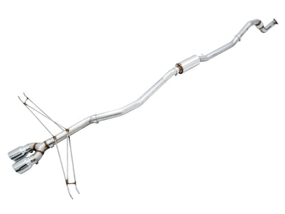 AWE Track Edition Exhaust for 10th Gen Civic Si Coupe / Sedan (includes Front Pipe) - Dual Chrome Silver Tips image 1