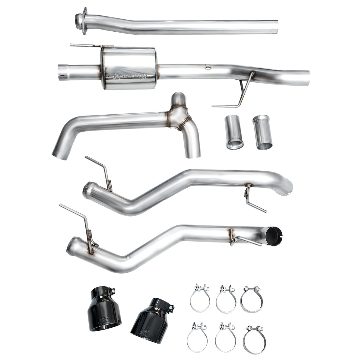 AWE 0FG Non-Resonated Catback for '21+ Ford F-150 Tremor (With Bumper Cutouts) - Diamond Black Tips image 18