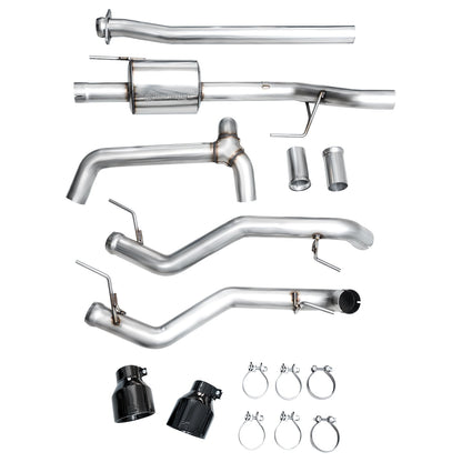 AWE 0FG Non-Resonated Catback for '21+ Ford F-150 Tremor (With Bumper Cutouts) - Diamond Black Tips image 18