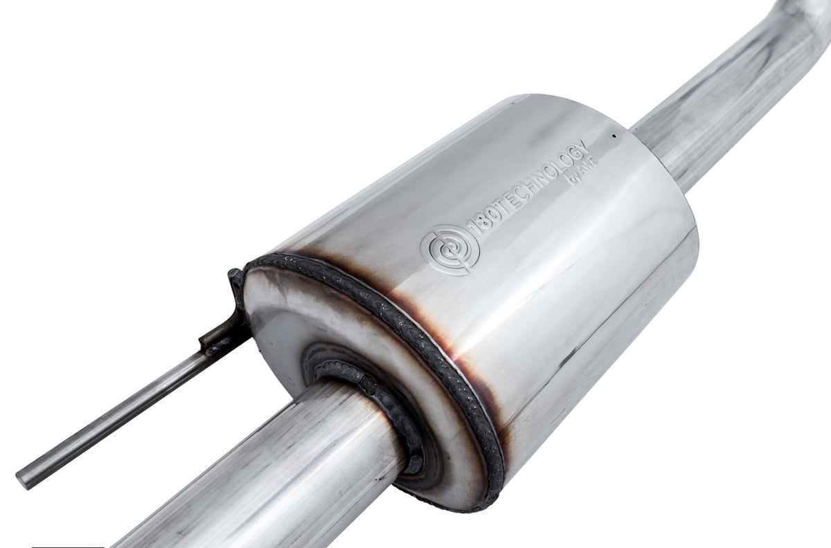AWE 0FG Single Exit Exhaust for '15-'20 F-150 - 4.5 Diamond Black Tips image 2