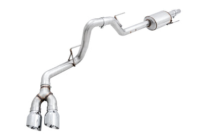 AWE 0FG Single Exit Exhaust for '15-'20 F-150 - 4.5 Chrome Silver Tips image 1