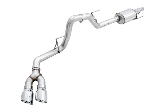 AWE 0FG Single Exit Exhaust for '15-'20 F-150 - 4.5 Chrome Silver Tips image 1