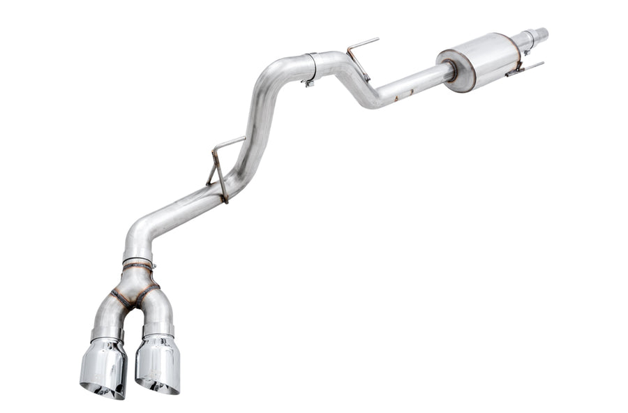 AWE 0FG Single Exit Exhaust for '15-'20 F-150 - 4.5 Chrome Silver Tips image 1