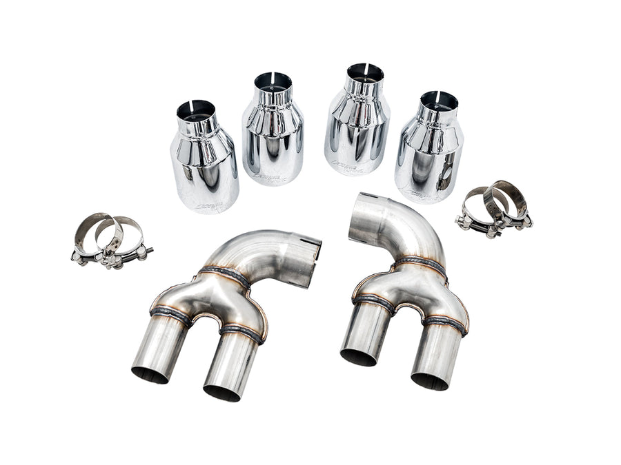 AWE OE-to-Quad Tip Conversion Kit for G2X M340i / M440i - Chrome Silver Tips image 1