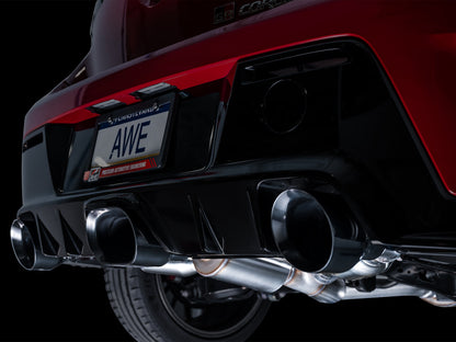 AWE Track Edition Exhaust for GR Corolla - Diamond Black Tips image 5
