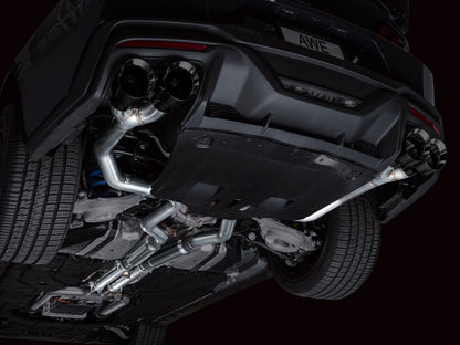 AWE Track Edition Exhaust for S650 Ford Mustang Dark Horse - Quad Diamond Black Tips image 9