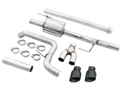 AWE 0FG Dual Side Exit Exhaust for '21+ Ford F-150 - 4.5 Diamond Black Tips image 11