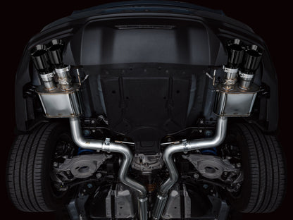 AWE SwitchPath™ Exhaust for S650 Ford Mustang GT Fastback - Quad Diamond Black Tips image 2