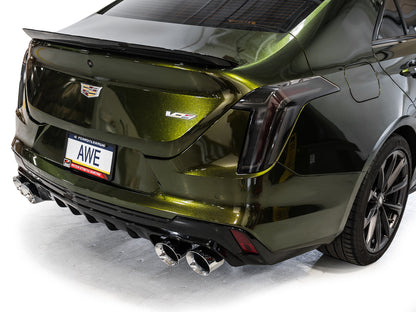 AWE SwitchPath™ Exhaust for Cadillac CT4-V Blackwing - Chrome Silver Tips image 6