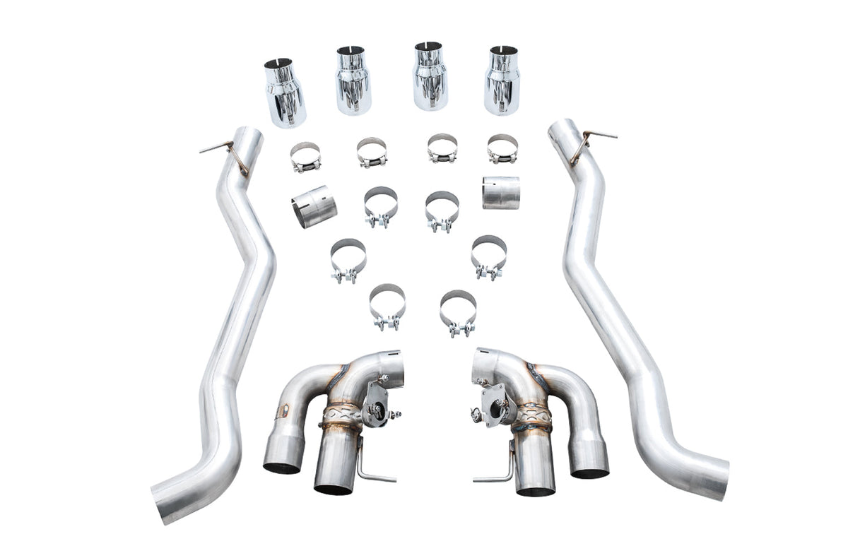 AWE SwitchPath™ Axleback Exhaust for BMW F90 M5 - Chrome Silver Tips image 1