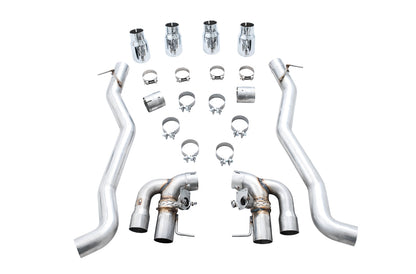 AWE SwitchPath™ Axleback Exhaust for BMW F90 M5 - Chrome Silver Tips image 1