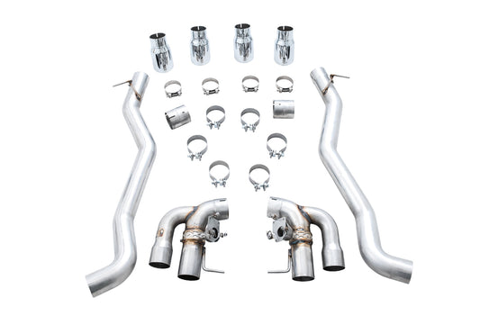AWE SwitchPath™ Axleback Exhaust for BMW F90 M5 - Chrome Silver Tips image 1