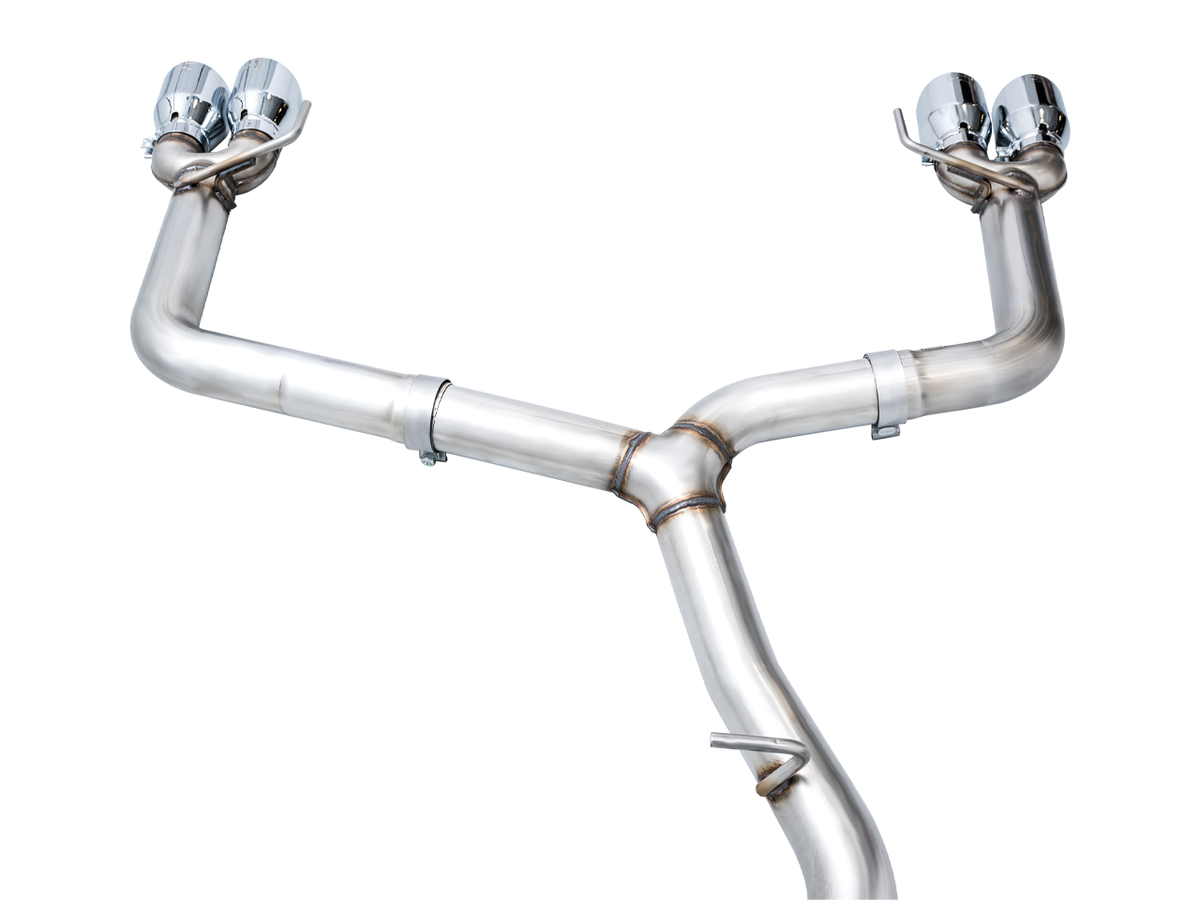 AWE Track Edition Exhaust for VB Subaru WRX - Chrome Silver Tips image 12
