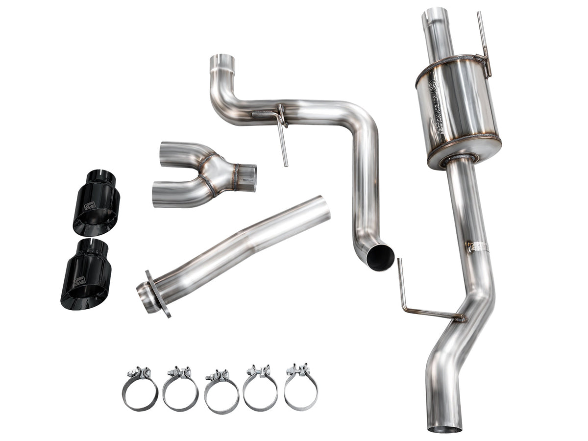 AWE 0FG Dual Side Exit Exhaust for Ford F-150 Regular Cab - 4.5 Diamond Black Tips image 14