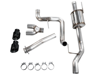 AWE 0FG Dual Side Exit Exhaust for Ford F-150 Regular Cab - 4.5 Diamond Black Tips image 14