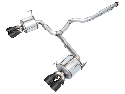 AWE Touring Edition Exhaust for VB Subaru WRX - Diamond Black Tips image 1