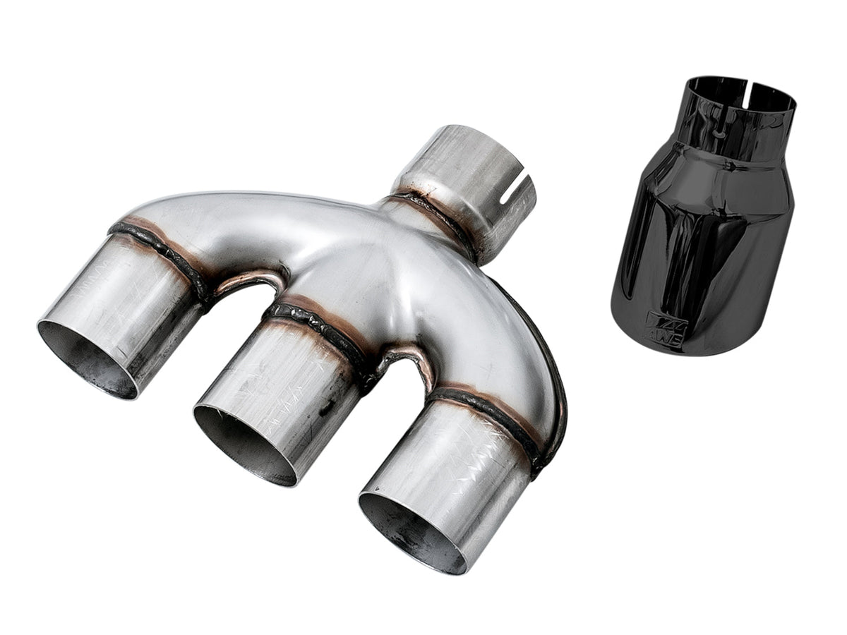 AWE Track Edition Exhaust for 10th Gen Civic Si Coupe / Sedan (includes Front Pipe) - Triple Diamond Black Tips image 2
