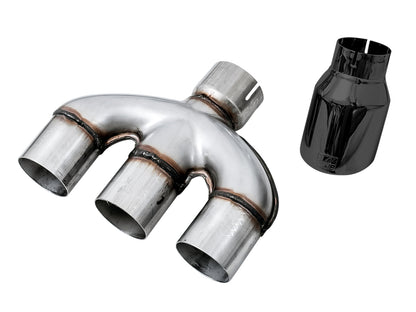 AWE Track Edition Exhaust for 10th Gen Civic Si Coupe / Sedan (includes Front Pipe) - Triple Diamond Black Tips image 2