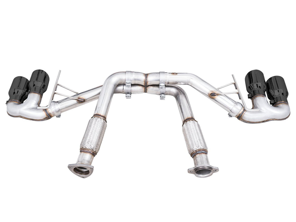 AWE Track Edition Exhaust for C8 Corvette -- Diamond Black Tips image 5