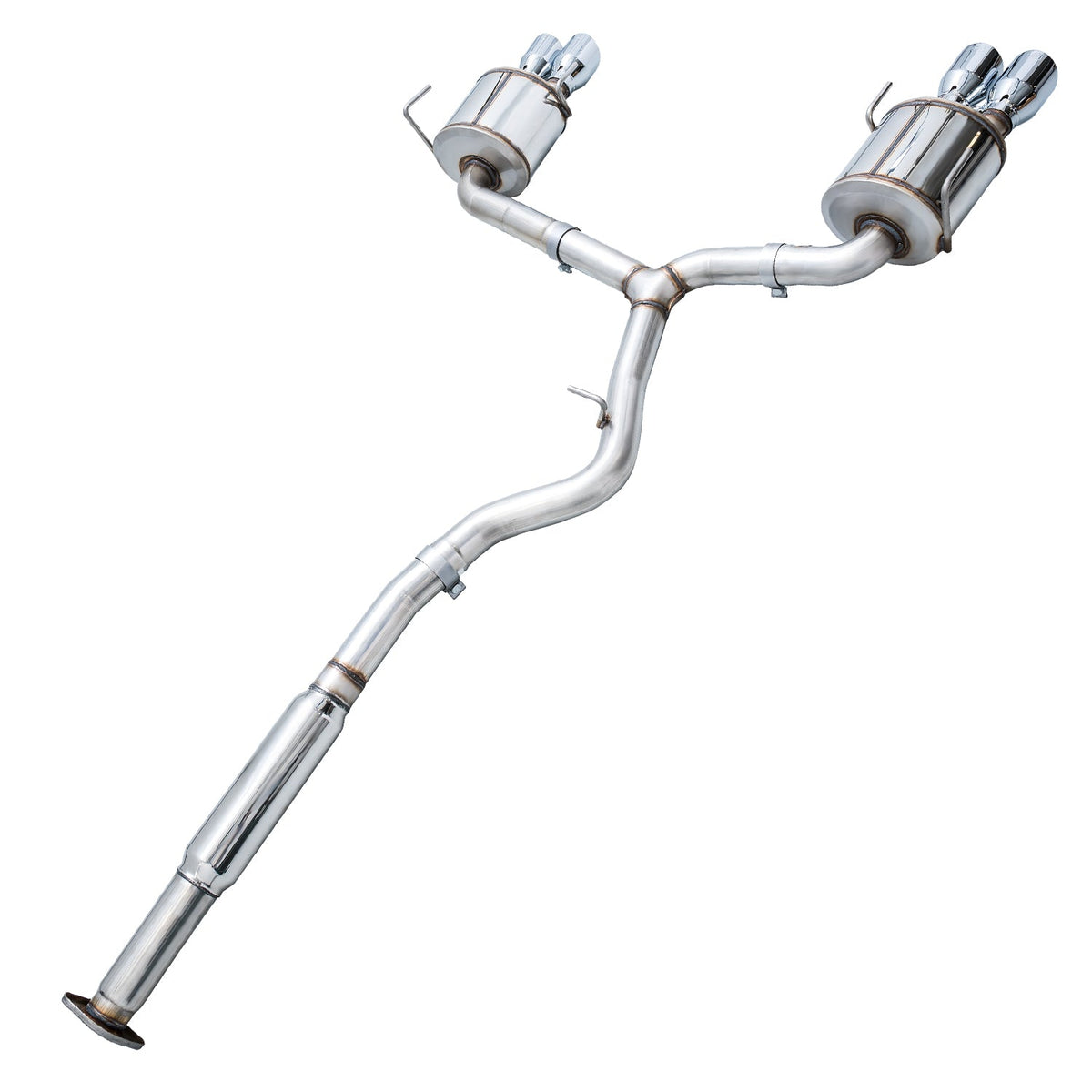 AWE Touring Edition Exhaust for VA STI / GV WRX / GV STI Sedan - Chrome Silver Quad Tips (102mm) image 6