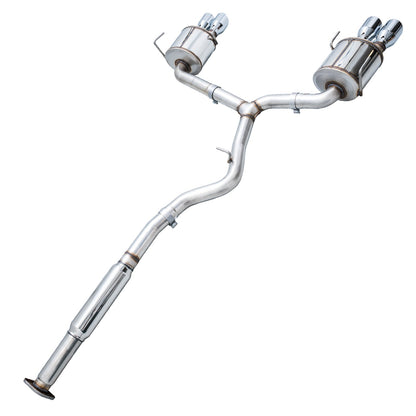 AWE Touring Edition Exhaust for VA STI / GV WRX / GV STI Sedan - Chrome Silver Quad Tips (102mm) image 6