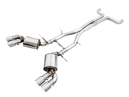 AWE Touring Edition Cat-back Exhaust for Gen6 Camaro SS / ZL1 / LT1 - Non-Resonated - Chrome Silver Tips (Quad Outlet) image 1