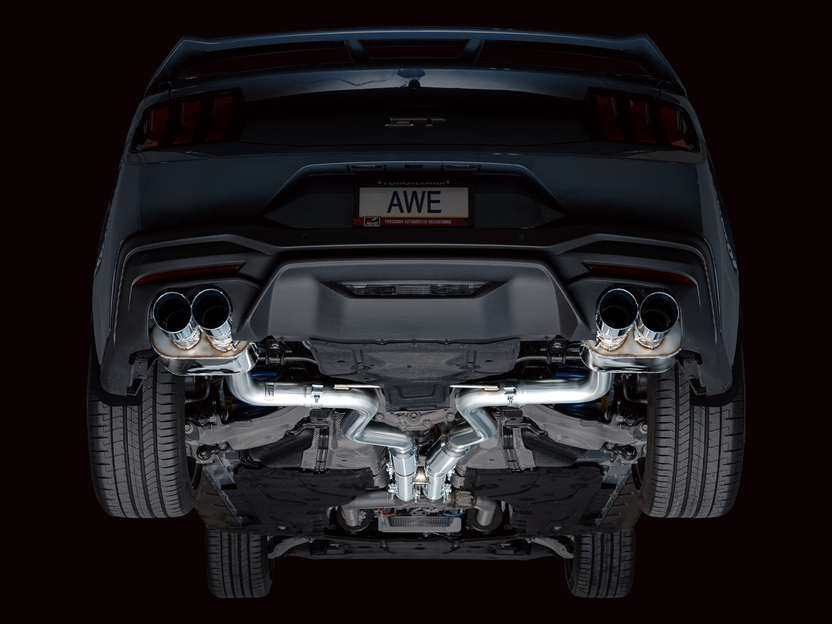 AWE SwitchPath™ Exhaust for S650 Ford Mustang GT Fastback - Quad Chrome Silver Tips image 10