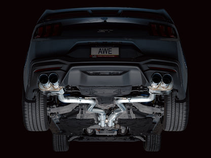 AWE SwitchPath™ Exhaust for S650 Ford Mustang GT Fastback - Quad Chrome Silver Tips image 10