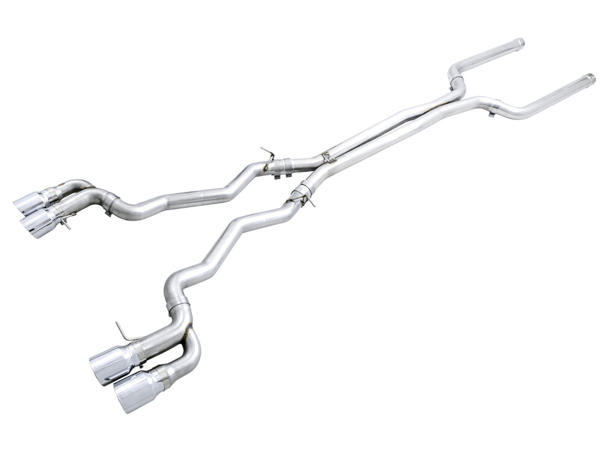 AWE Track Edition Catback Exhaust for BMW F90 M5 - Chrome Silver Tips image 1